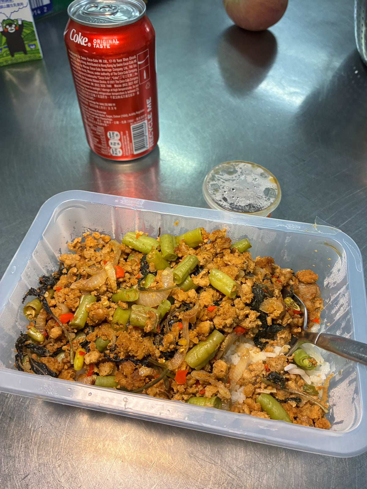 泰式香炒豬肉碎配飯膠盒